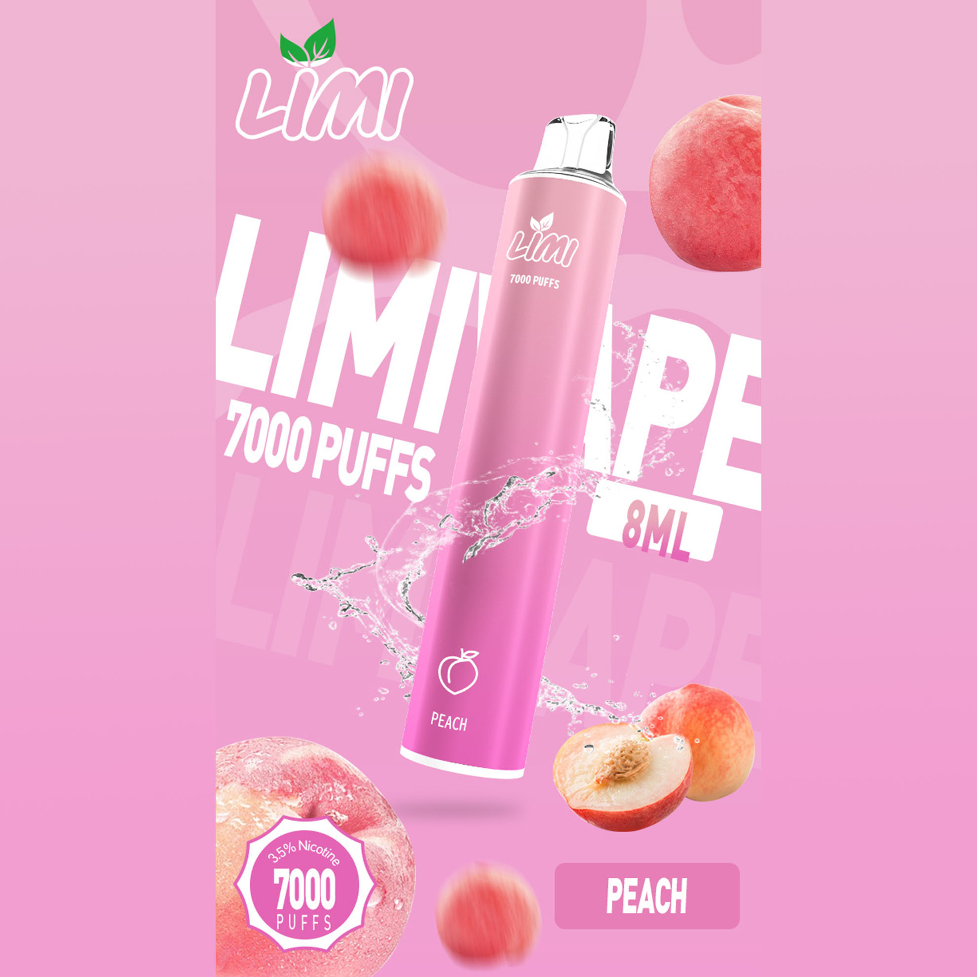 ★LIMI★蜜桃★ 一次性電子煙｜拋棄式電子菸｜7000口 發光設計