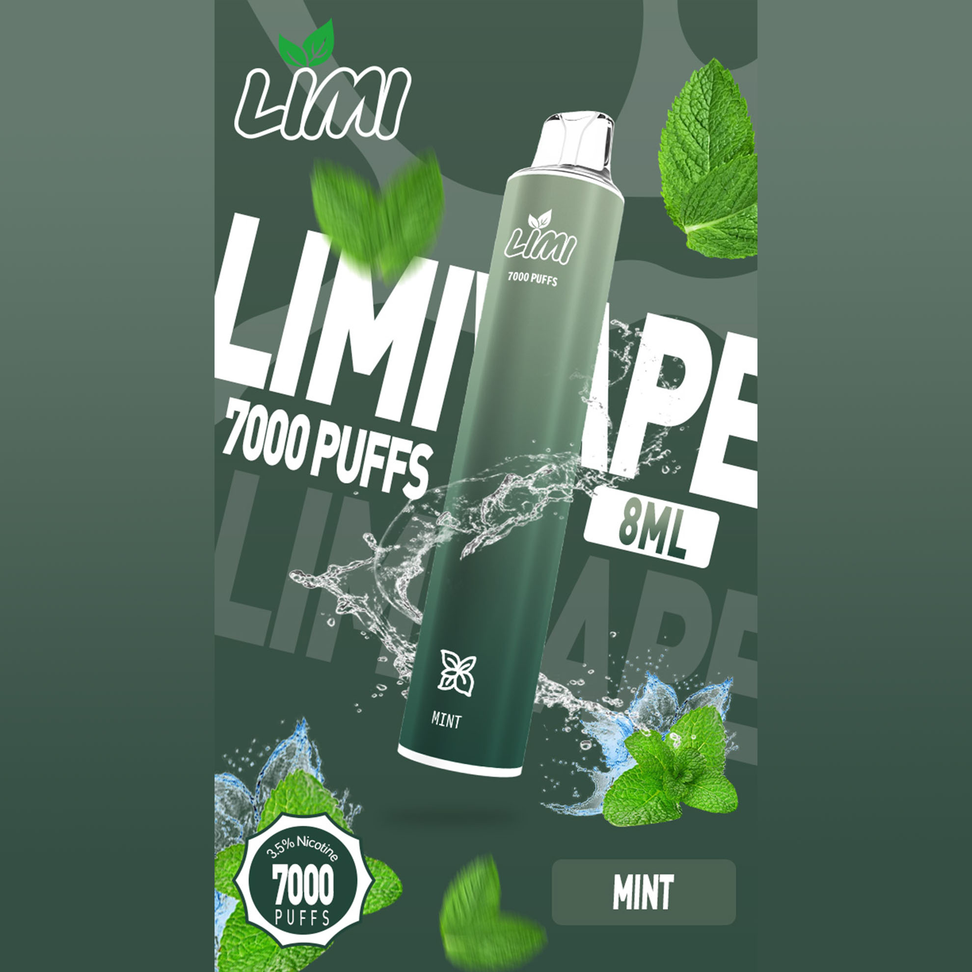 ★LIMI★薄荷★ 一次性電子煙｜拋棄式電子菸｜7000口 發光設計