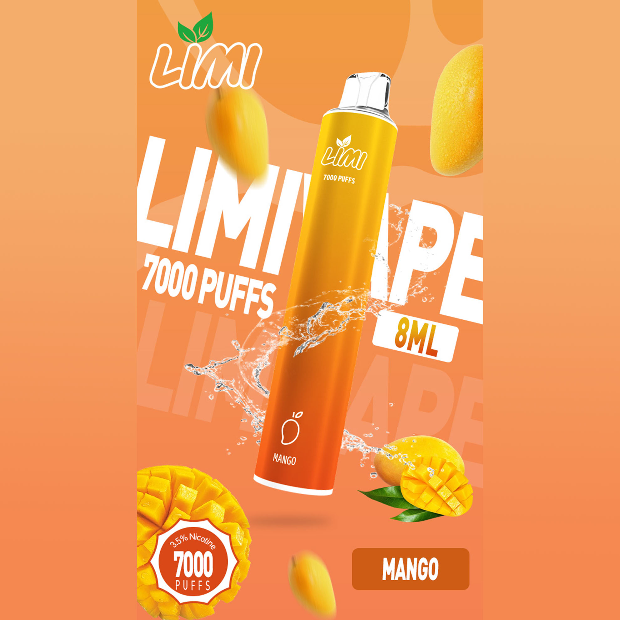 ★LIMI★芒果★ 一次性電子煙｜拋棄式電子菸｜7000口 發光設計