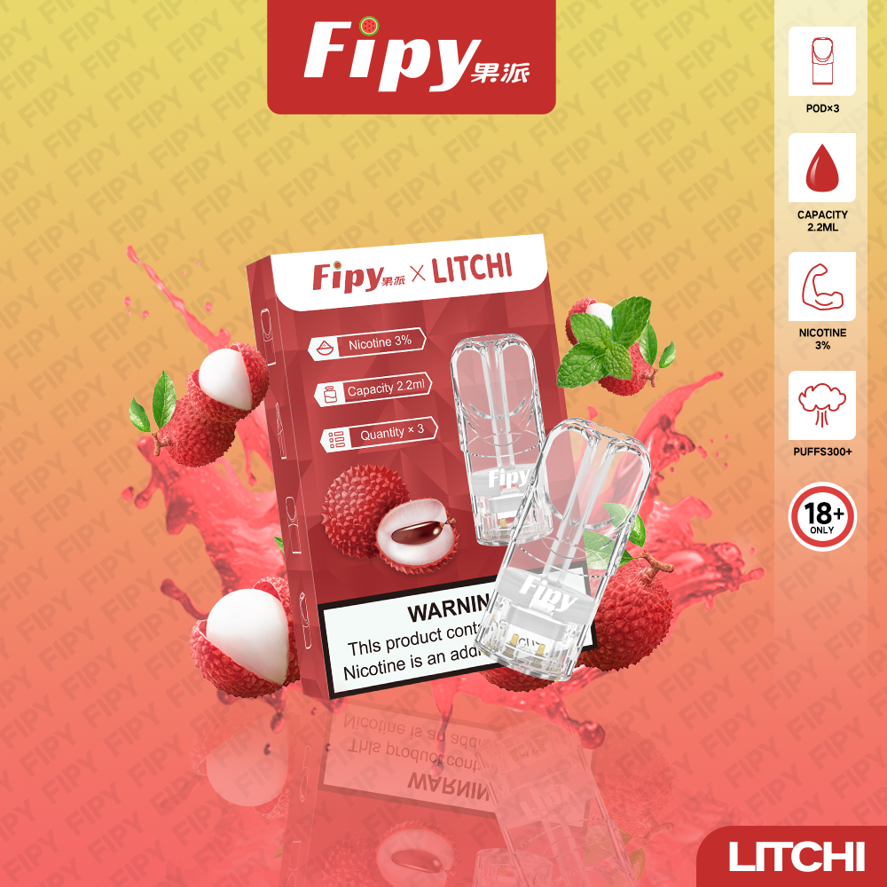 ★Fipy 果派★荔枝★ 一代透明霧化彈｜一代通用煙彈｜電子煙煙彈