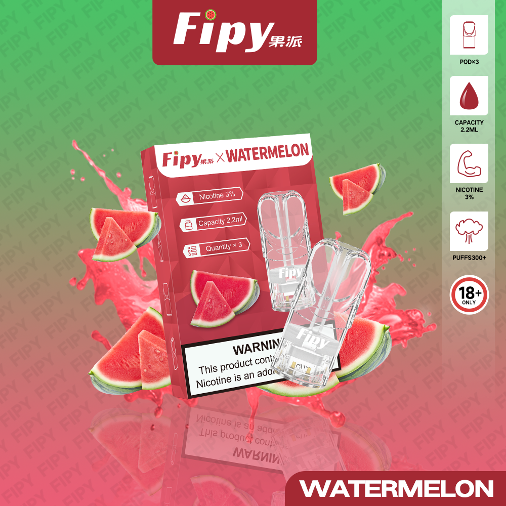 ★Fipy 果派★西瓜★ 一代透明霧化彈｜一代通用煙彈｜電子煙煙彈