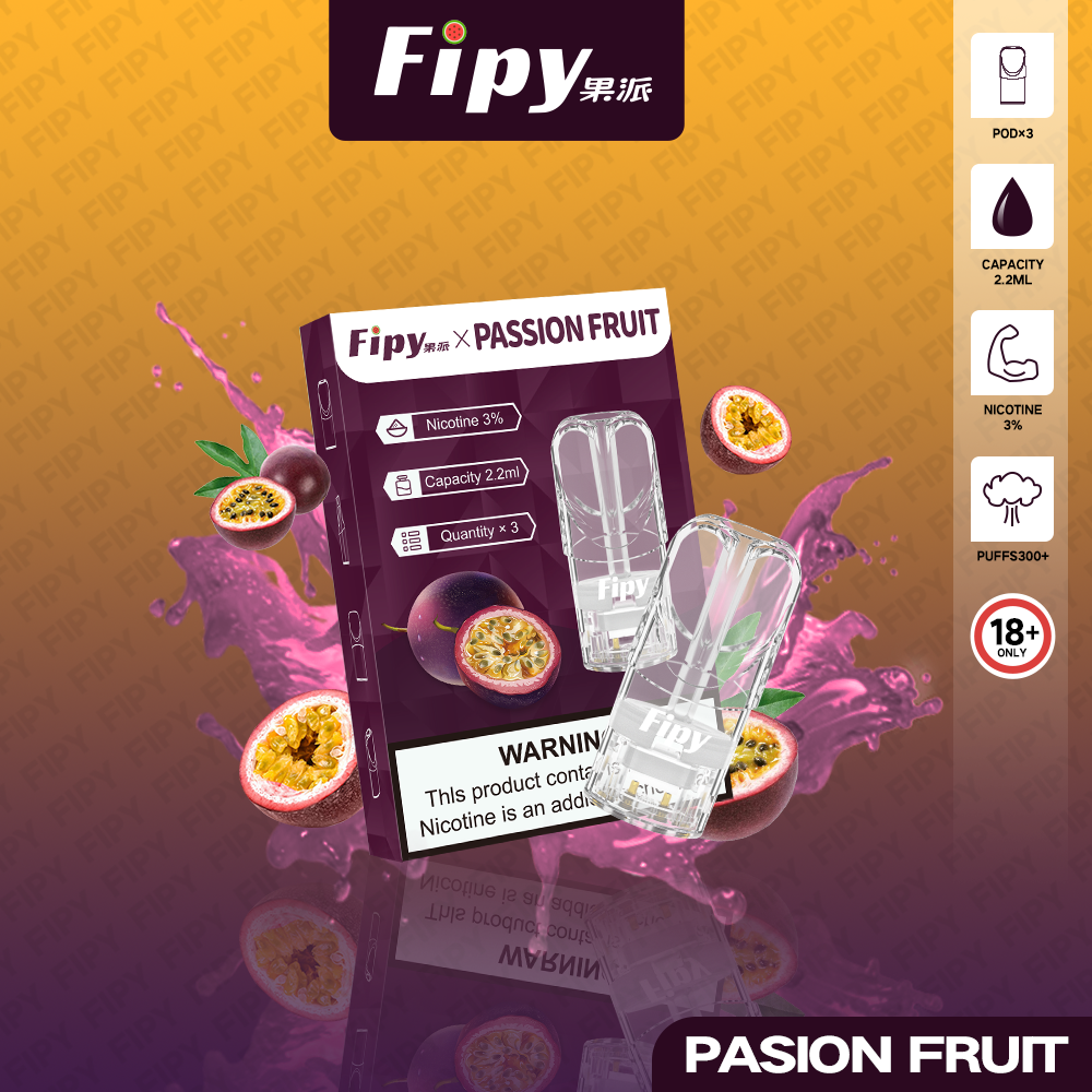 ★Fipy 果派★百香果★ 一代透明霧化彈｜一代通用煙彈｜電子煙煙彈