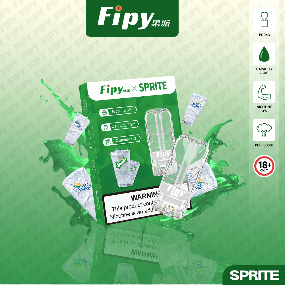★Fipy 果派★雪碧★ 一代透明霧化彈｜一代通用煙彈｜電子煙煙彈